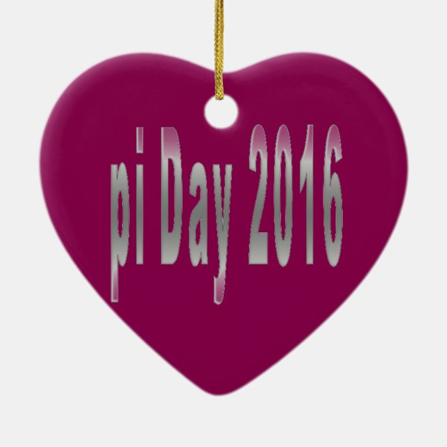pi Day 2016 math love Ceramic Ornament (Back)