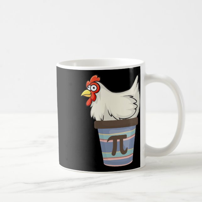 Pi Day 2025 Math Lover Mathematics Chicken Pot Pie Coffee Mug (Right)