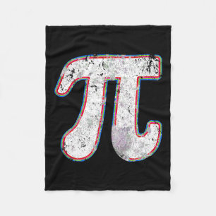 Pi Day 2025 Retro Vintage Math Teacher Women Men K Fleece Blanket
