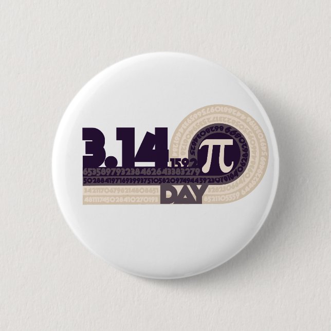 Pi Day 2 Inch Round Button (Front)