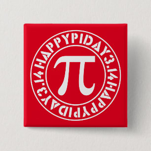 Pi Day 2 Inch Square Button