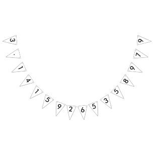 pi day 3.14159... Bunting Flags