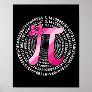 Pi Day 3.14159 Cute Pink Pi Pi Symbol Science And Poster