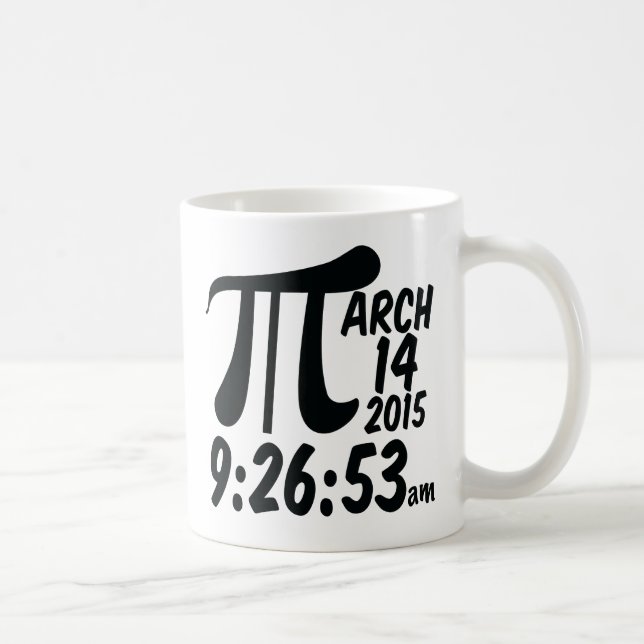 Pi Day 3/14/15 Coffee Mug (Right)