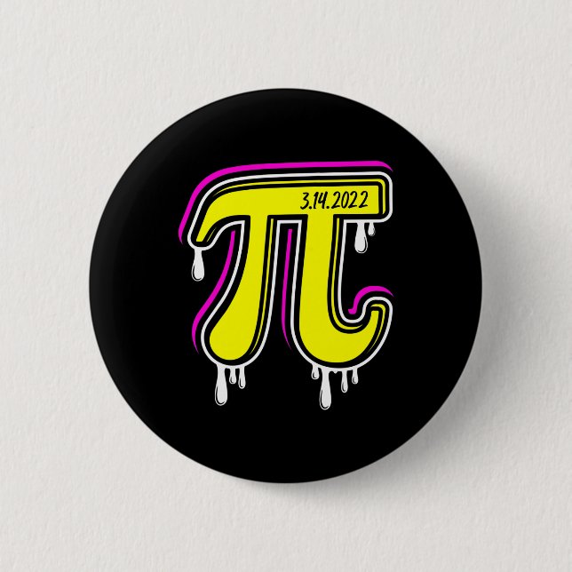 Pi Day 3.14.2025 Bright  2 Inch Round Button (Front)