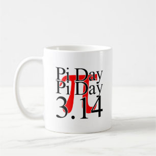Pi Day 3.14 Black And Red Coffee Mug