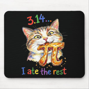Pi Day 3.14 Funny Pie Menu Poster _ Math Lover Déc Mouse Pad