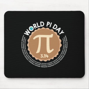 Pi Day - 3.14 March 14 - Math Geometry Nerd - Pie Mouse Pad