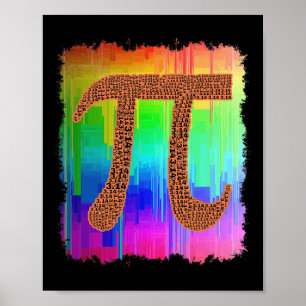 Pi Day 3.14 March 14th Cool Funny Nerd Math Geek R Poster