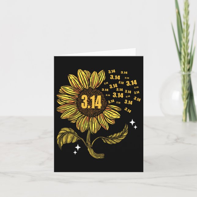 Pi Day 3.14 Number Symbol For Math Teacher  Card (Front)