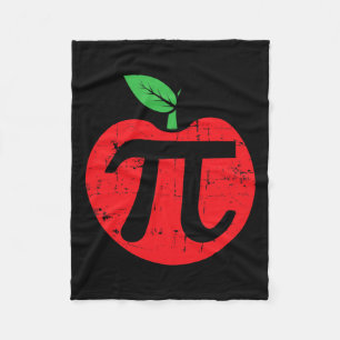 Pi Day Apple Pie Pun 3.14 Cute Math Lover Teacher Fleece Blanket