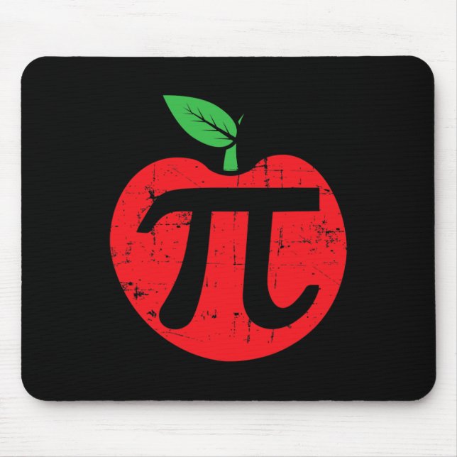 Pi Day Apple Pie Pun 3.14 Cute Math Lover Teacher  Mouse Pad (Front)