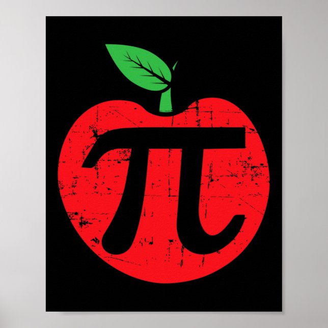 Pi Day Apple Pie Pun 3.14 Cute Math Lover Teacher  Poster (Front)