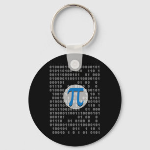 Pi Day Ascii Binary Code 3.14 Pi Symbol Math Nerd Keychain