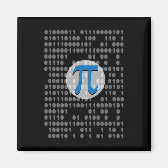 Pi Day Ascii Binary Code 3.14 Pi Symbol Math Nerd  Magnet (Front)