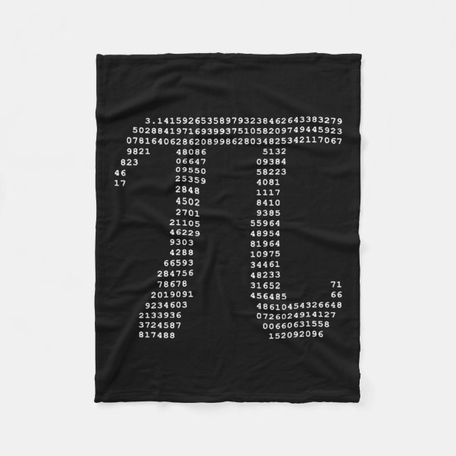 Pi Day Ascii Pi 3.14 Number Math Geek  Fleece Blanket (Front)