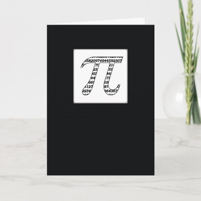 Pi Day Black, Happy Card (Front)