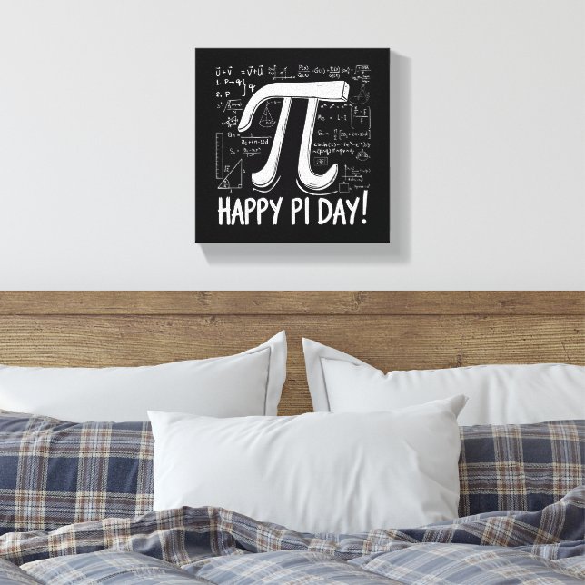 Pi Day Canvas Print – Stylish Math Art for Pi Day (Insitu(Bedroom))