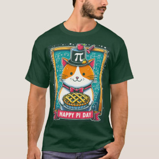 Pi day cat funny Kids Men and Women and Teachers M T-Shirt