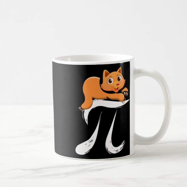 Pi Day Cat Kitten March 14 Math Mathematics  Coffee Mug (Right)