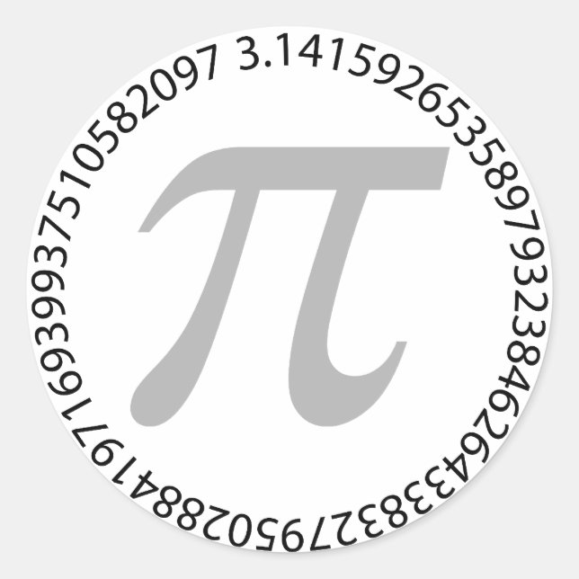 pi day celebration is fun classic round sticker (Front)