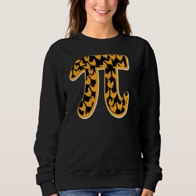 Pi Day Chicken Pi  Funny Animal Farmer math Pi 2 Sweatshirt (Front)