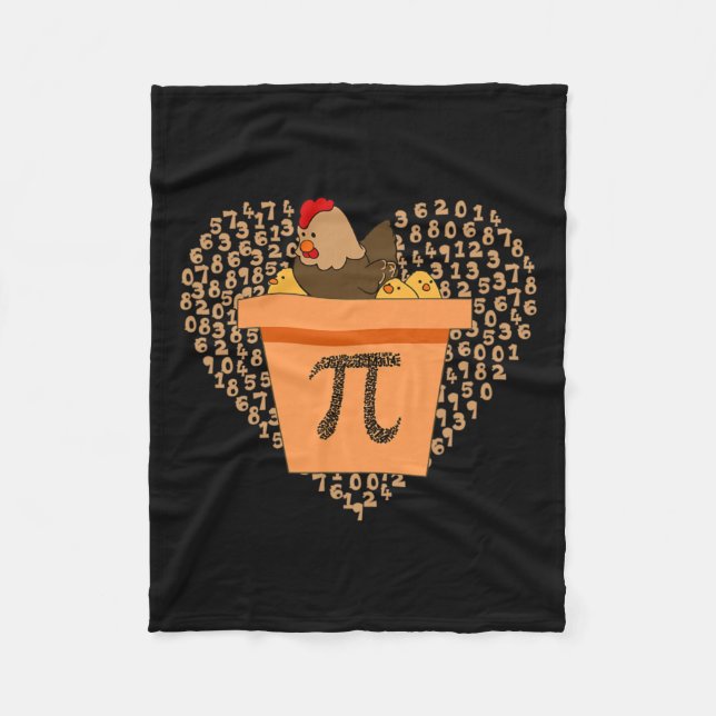 Pi Day Chicken Pot Pi Pie Math 3.14  Fleece Blanket (Front)