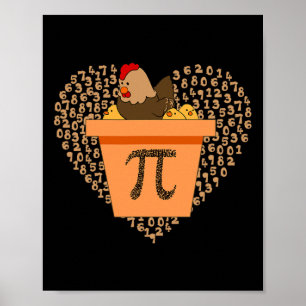 Pi Day Chicken Pot Pi Pie Math 3.14 Poster