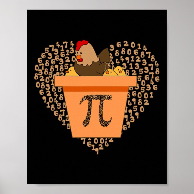 Pi Day Chicken Pot Pi Pie Math 3.14  Poster (Front)