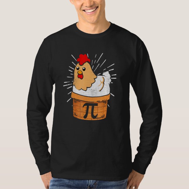 Pi Day Chicken Pot Pie Math Teacher Student T-Shirt (Front)