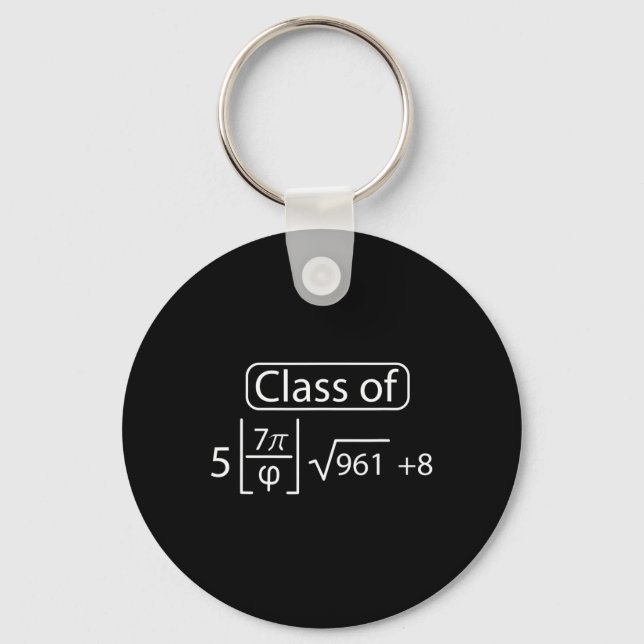 Pi Day Cl Of 2025 Graphic Funny Math Lover Graduat Keychain (Front)