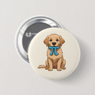 Pi Day Dog With Pi Symbol   Cute Pi Math 2 Inch Round Button