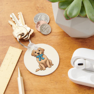 Pi Day Dog With Pi Symbol   Cute Pi Math Keychain