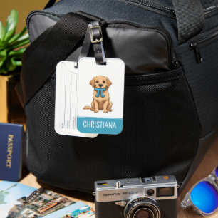 Pi Day Dog With Pi Symbol Happy Pi Day Luggage Tag