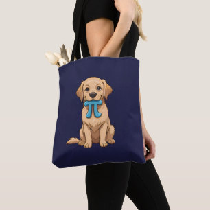 Pi Day Dog With Pi Symbol Happy Pi Day Tote Bag