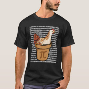 Pi Day Funny Math Chicken in Pi Bowl Math Teacher T-Shirt