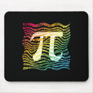 Pi Day Funny Math Teacher Student Rainbow Pi Symbo Mouse Pad