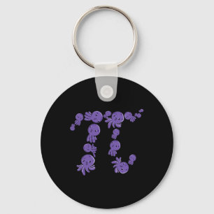 Pi Day Funny Octopi Octopus Sea Life Pi Symbol Mat Keychain