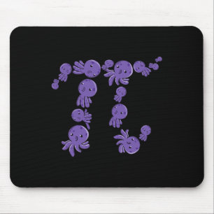 Pi Day Funny Octopi Octopus Sea Life Pi Symbol Mat Mouse Pad