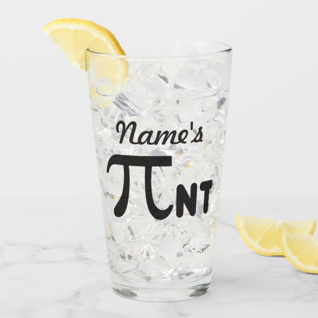Pi Day Funny Pi-nt 2011 © Personalized Glass (Front Ice)
