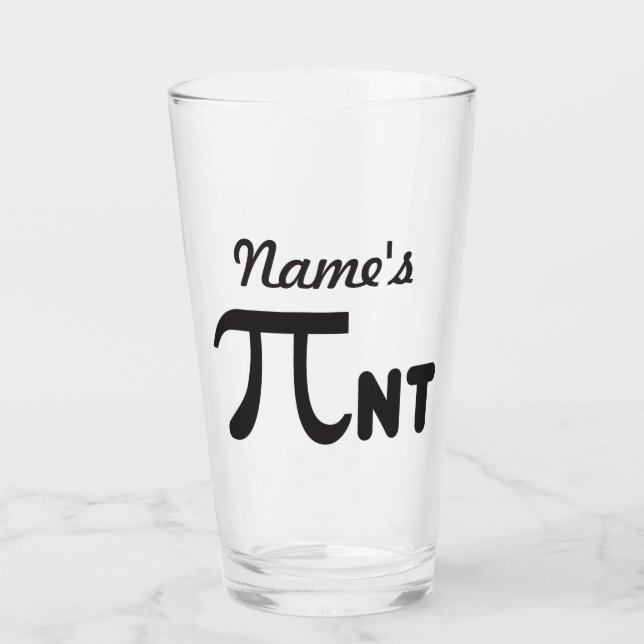 Pi Day Funny Pi-nt 2011 © Personalized Glass (Front)