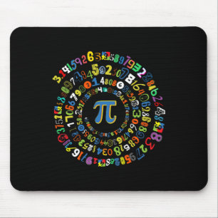 Pi Day Funny Spiral Math Geek Cool Mathematics Lov Mouse Pad