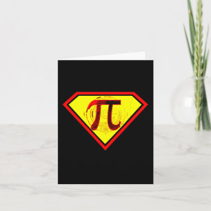 Pi Day Funny Superhero Costume Card