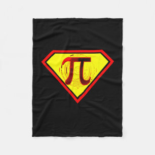 Pi Day Funny Superhero Costume Fleece Blanket