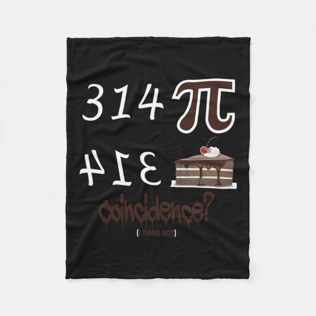 Pi Day Funny Unique Graphic Math Formula Equations Fleece Blanket (Front)
