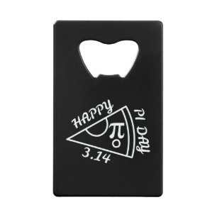 Pi Day Happy Pi Day Credit Card Bottle Opener
