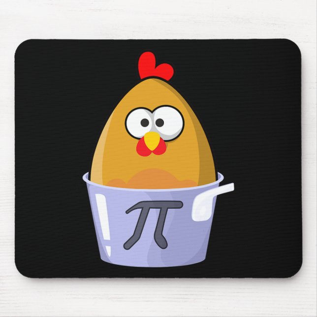 Pi Day Humourous Chicken Pot Pie Math Lover Novelt Mouse Pad (Front)