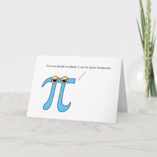 Pi Day, Humourous Irrational Greeting Card