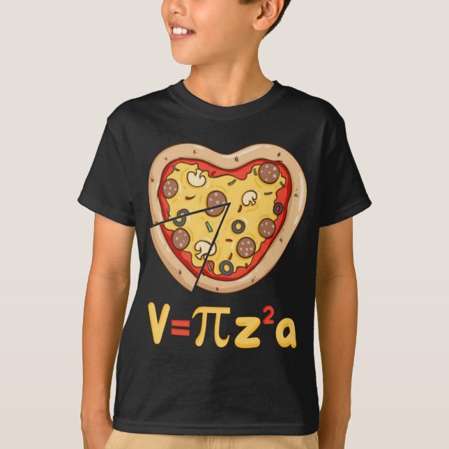 Pi Day kids Pizza Pi Funny Math Food 3.14 T-Shirt (Front)
