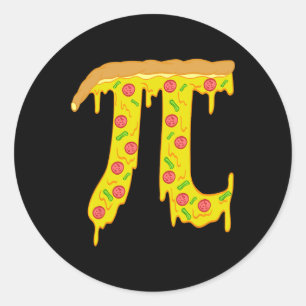 Pi Day Kids Pizza Pi Funny Math Food Classic Round Sticker